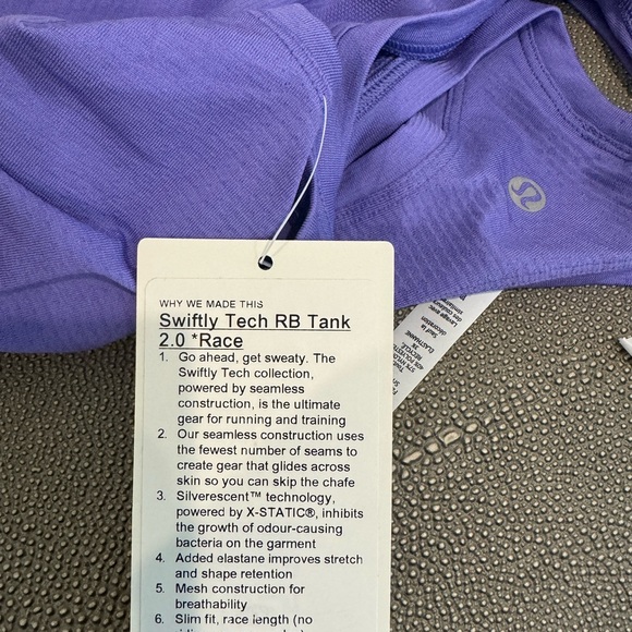 Swiftly Tech Racerback Tank Top 2.0 - Charged Indigo Size 4 - Picture 6 of 6
